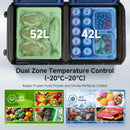 BODEGAcooler IP4X Water Resistance 12V Compressor Movable Cooler & Freezer |  100QT Dual Zone