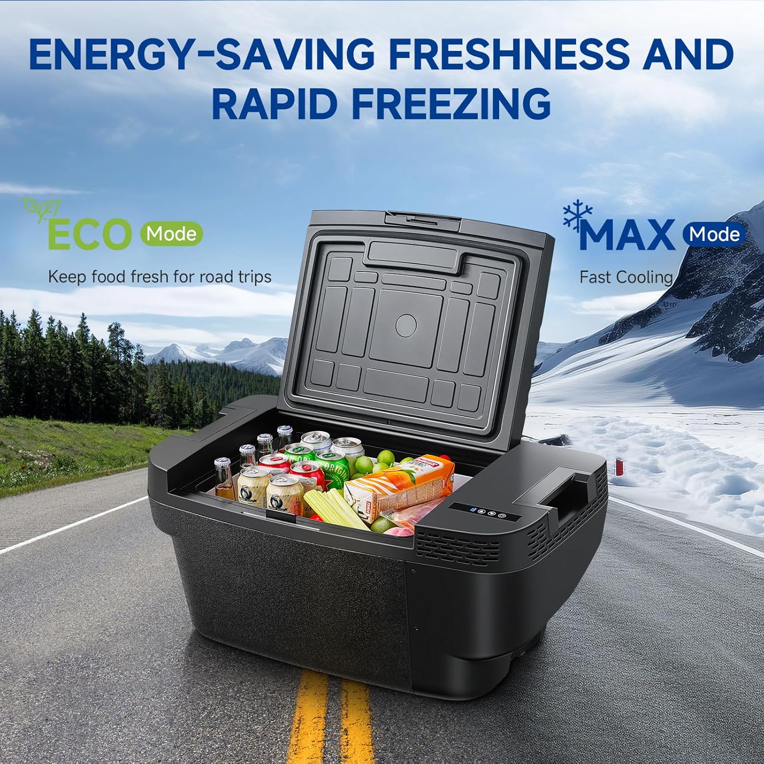 BODEGAcooler 12V 35L Car Refrigerator Perfect for Tesla Model Y