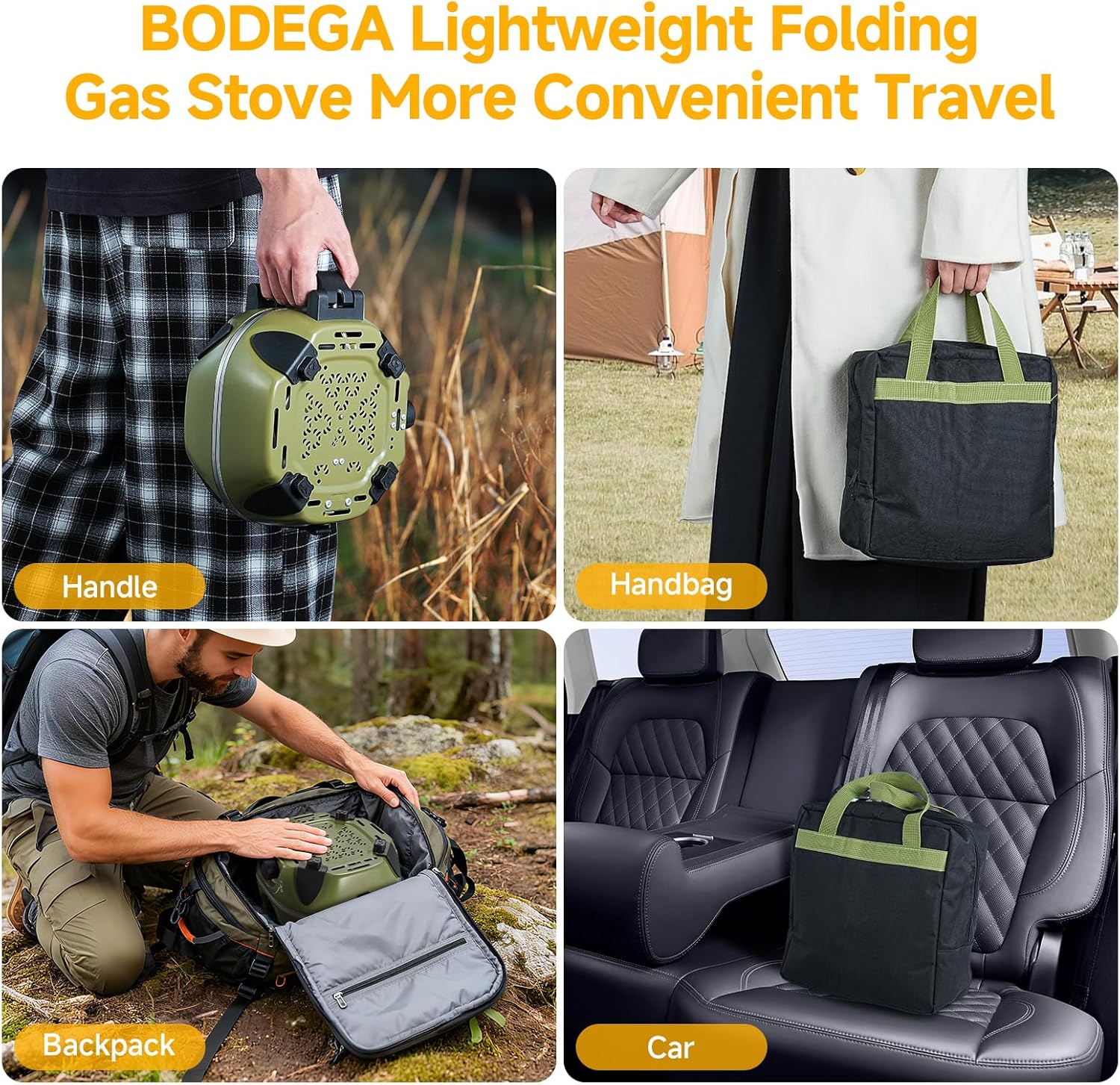 BODEGAcooler 2 Burner Camping Stove | Folding Propane Camp Stove