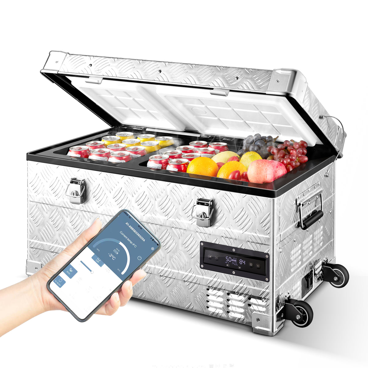 BODEGAcooler 48 Quart/42L Portable Car Fridge Dual Zone