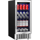 AAOBOSI Beverage Refrigerator 15 Inch 94 Cans Built-in Beverage Cooler JC-85C