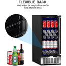 AAOBOSI Beverage Refrigerator 15 Inch 94 Cans Built-in Beverage Cooler JC-85C