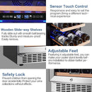AAOBOSI Wine Cooler Refrigerator 15 inch Dual Zone Wine Fridge for 30 Bottles YC-100B