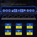 AAOBOSI 24" Free Standing 176 Bottles Wine Cooler in Stainless Steel with Wood Shelves YC-510B